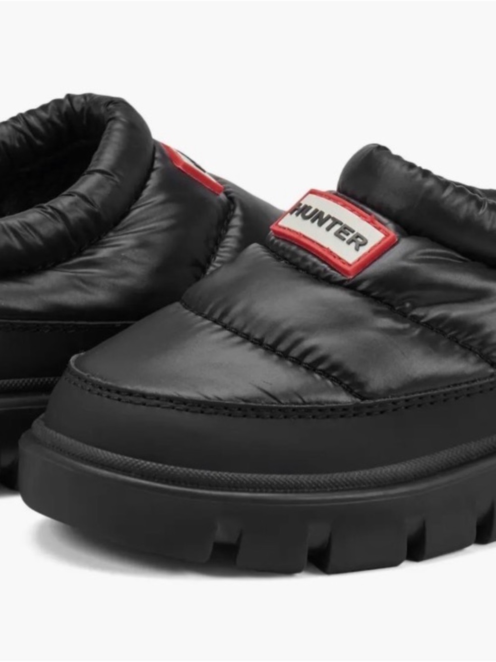 Hunter Kids Black Padded Slip-On Shoes. new with tags 8c